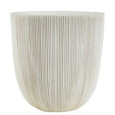 PLANTER RESIN GROOVED 12.5HX12"