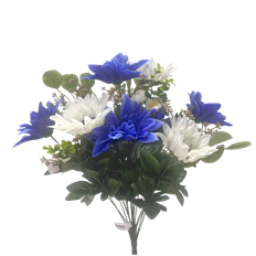 SUNFLOWER DAHLIA BUSH X18 21" BL WH