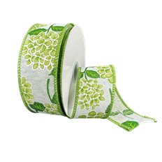 LINEN HYDRANGEAS #9X10YDS GRN/WHT