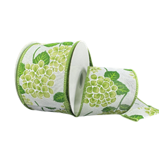 LINEN HYDRANGEAS #40X10YDS GRN/WHT