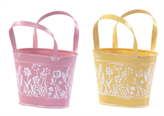 BAG W/HANDLES FLORAL 2/AST 5X6.5"