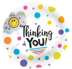 MYLAR 17 THINKING OF YOU 5/PK