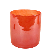 GLASS VASE 15X15CM ORNAGE