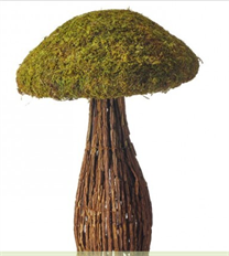 MUSHROOM MOSS/TWIG 17"