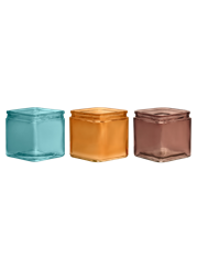 VASE SQUARE 4X4X4" S&S 12/CS