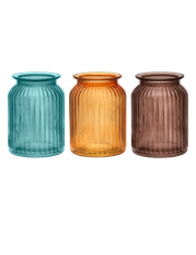 JAR RIBBED 5.75"H 2.75"O S&S 12/CS