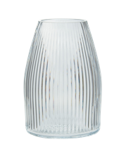 PYRAMID VASE TAPERED 7"H CLEAR 6/CS