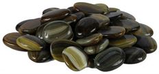 AGATE GLASS 1.5" BROWN TAN