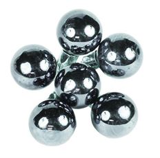 BALL GLASS 25MM SHINY SILVER 144/PK
