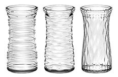 ROSE VASE 8.5" ASSORTED CLEAR 12/CS