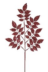 LEAVES GLITTER 28" BURGUNDY
