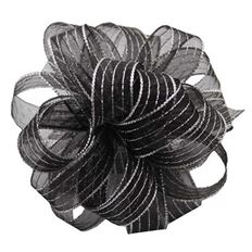 STRIPED CHIFFON 03 BLACK/SILV 50YD