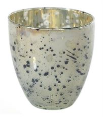 SPLATTER VOTIVE 3.25"X3.5" BLACK