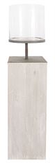PEDESTAL VASE WOOD 40.16" LT GREY
