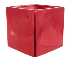 POTTERY CUBE 6.5" RED